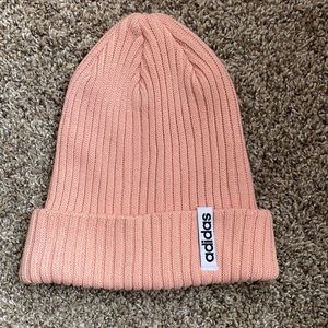 Adidas pink beanie